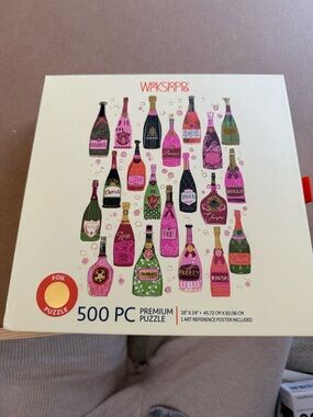 Werkshoppe Pink Champagne Bottles 500-Piece Puzzle
